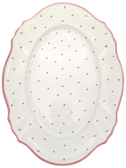 Servierplatte Gmundner Keramik - Rosa Tupferl (5-teilig) – Vorschau 8