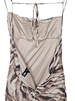 ZARA Damen Maxikleid mit Animal Print, braun - Gr. S – Vorschau 4