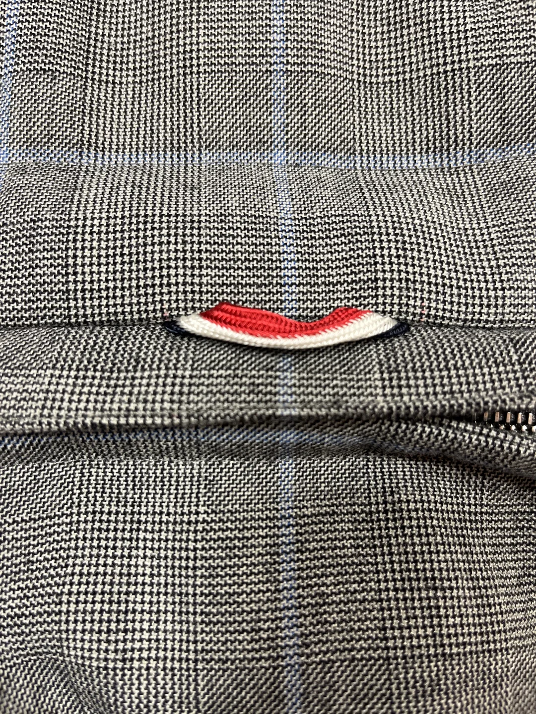 MONCLER Jacke Game Bleu mit Kapuze grau kariert Gr, 4 – Bild 9