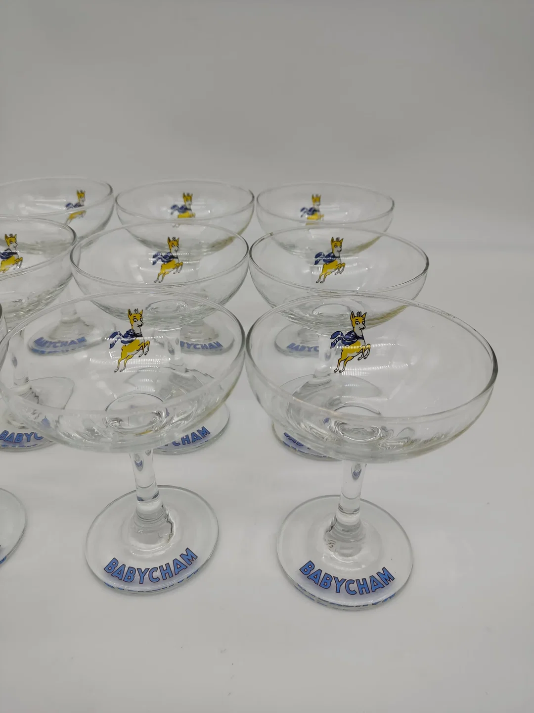 9 Vintage Babycham Champagnergläser – Bild 8
