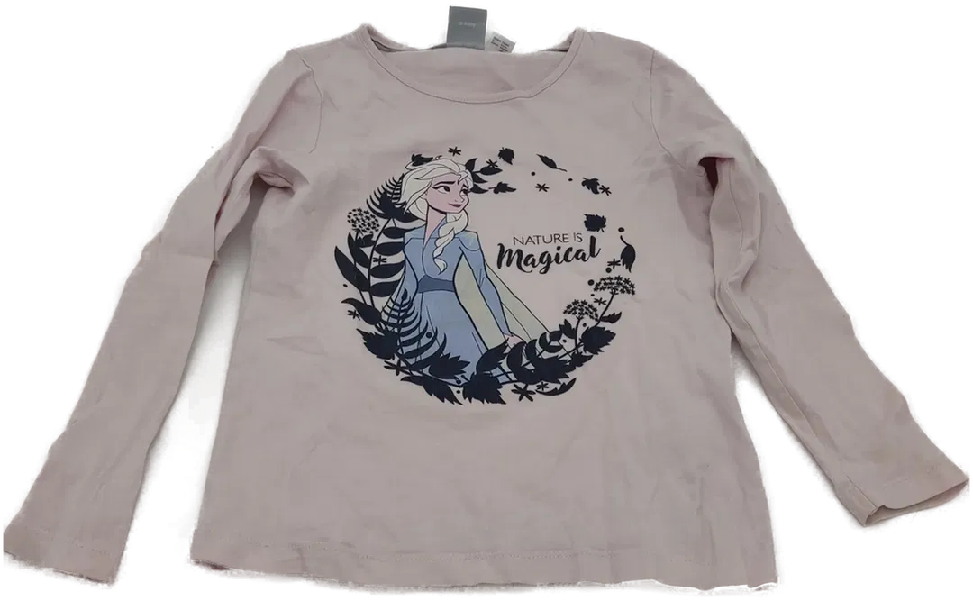Disney FROZEN Kinderlangarm T-Shirt rosa - 110 - Bild 1