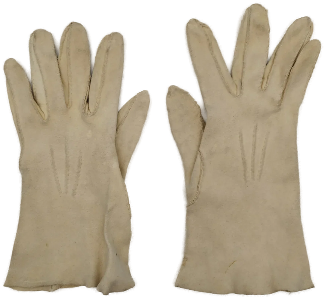 Antiquarische Handschuhe - creme-weiß / ca. 22cm größ – Bild 1