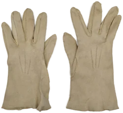 Antiquarische Handschuhe - creme-weiß / ca. 22cm größ - Bild 1