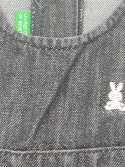 United colors of Benetton Kinder Jeanskleid schwarz Denim  Gr. 68 - Bild 3