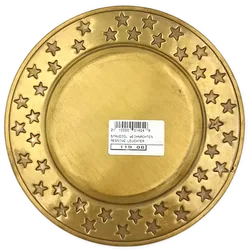 Weihnachtlicher Kerzenteller aus Messing Ø 17,5 cm - Bild 2