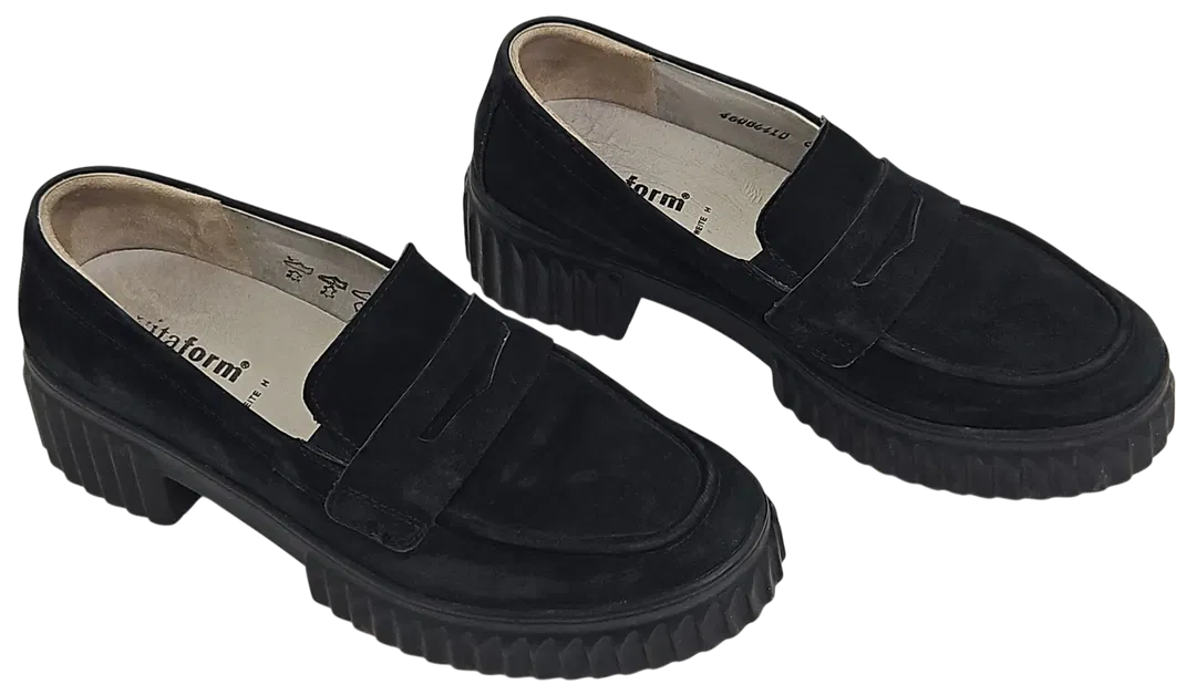 vitaform Damen Veloursleder Schuhe, schwarz - Gr. 39 - Bild 1