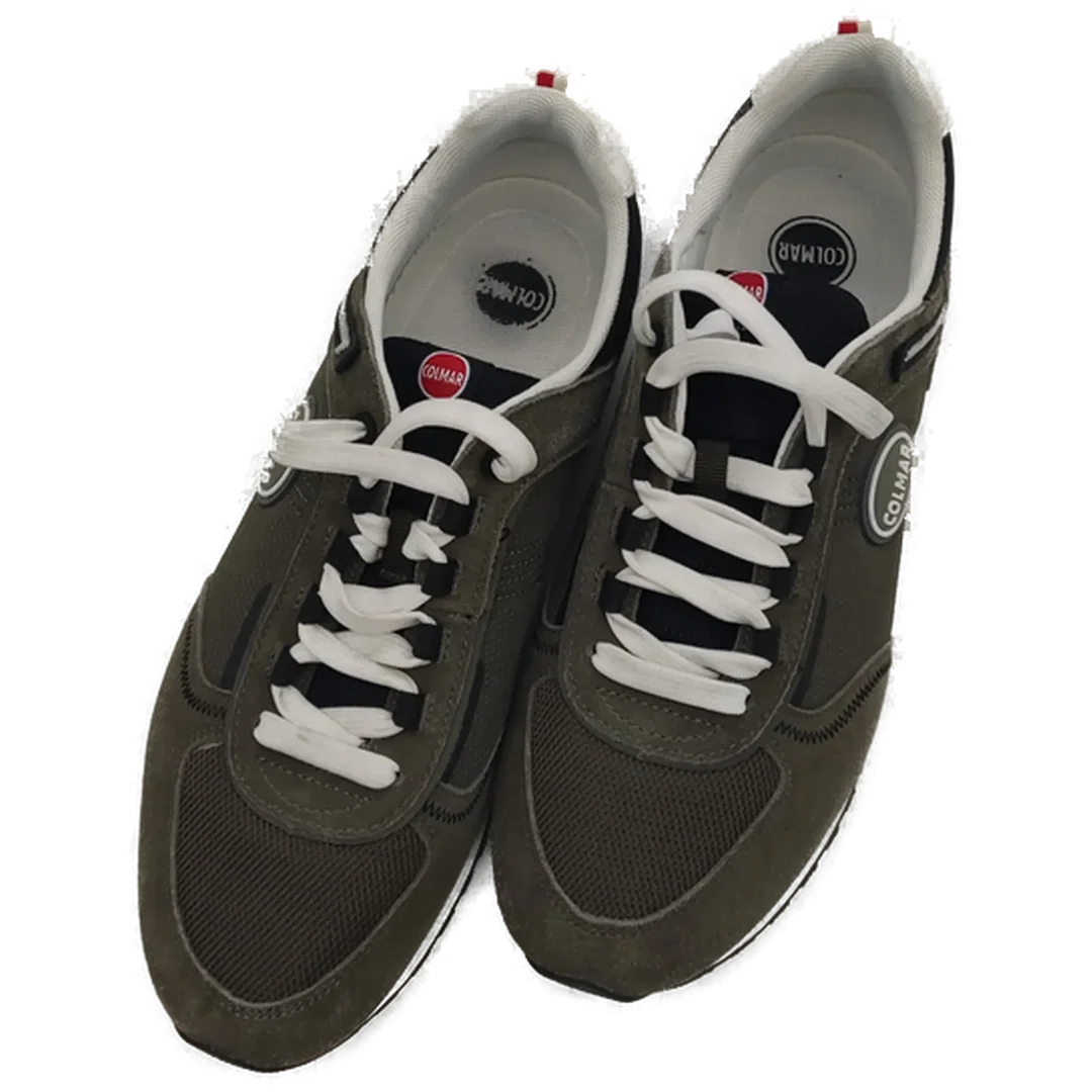 COLMAR Travis Sport militärgrüner Herrenschuhe Sneakers, Lederschnürsenkel – Bild 3