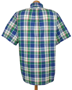 Ralph Lauren Kurzarmhemd Herren, blau/grün - Gr. XL  - Bild 2