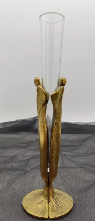 Messing Vase mit Glasrohr - Bild 4