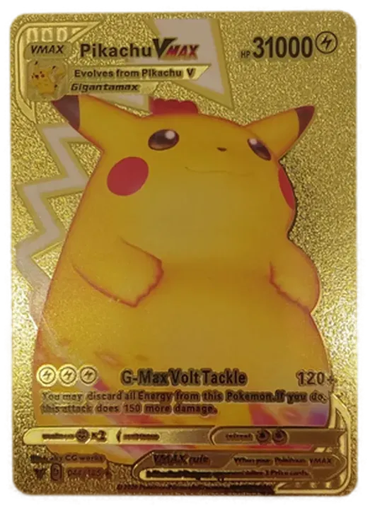 Pokémon Sammelkarte Goldfolie Vmax Pikachu Vmax - Bild 4
