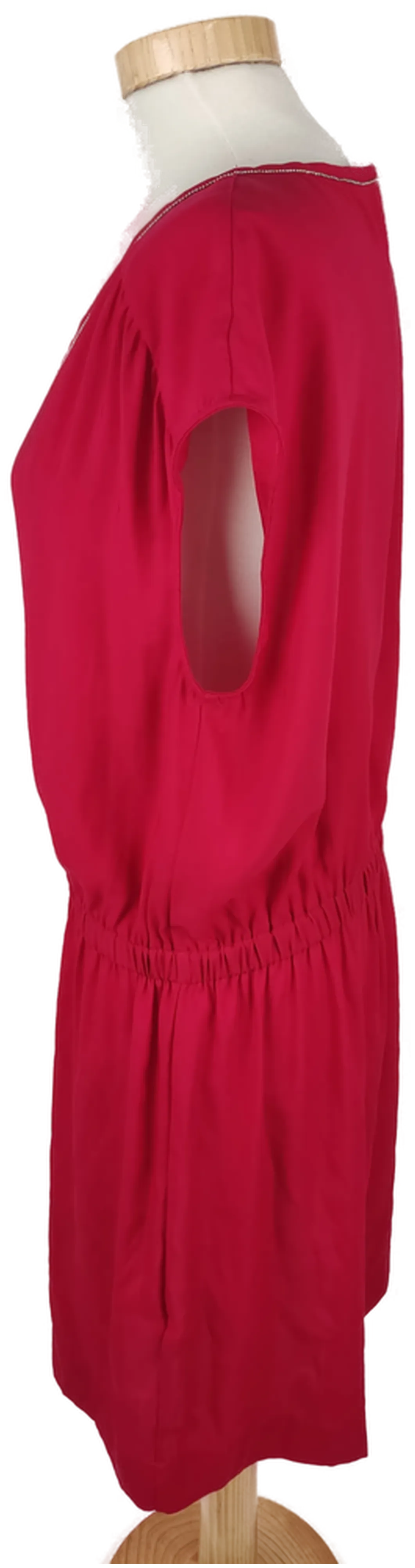 Kleid "H&M", ärmellos mit V-Ausschnitt und Pailletten, rot , Größe 42 – Bild 2
