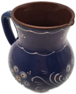 Keramikkrug Nr.1 blau, handbemalt, Landhaus - Bild 3