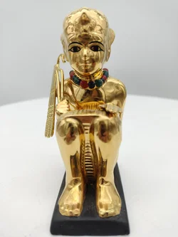 Goldener Hockender König Porzellan & Zertifikat von Franklin Mint | Limitierte Rarität - Bild 1