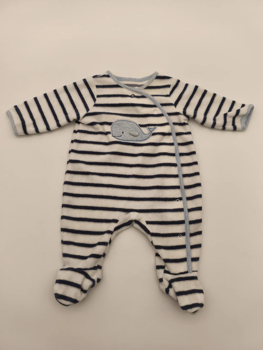 3 Babystrampler mit Fuß, Gr. 56 – Bild 3