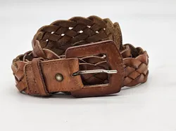 Vintage Damen Leder Flechtgürtel - Länge ca. 95 cm - Bild 2