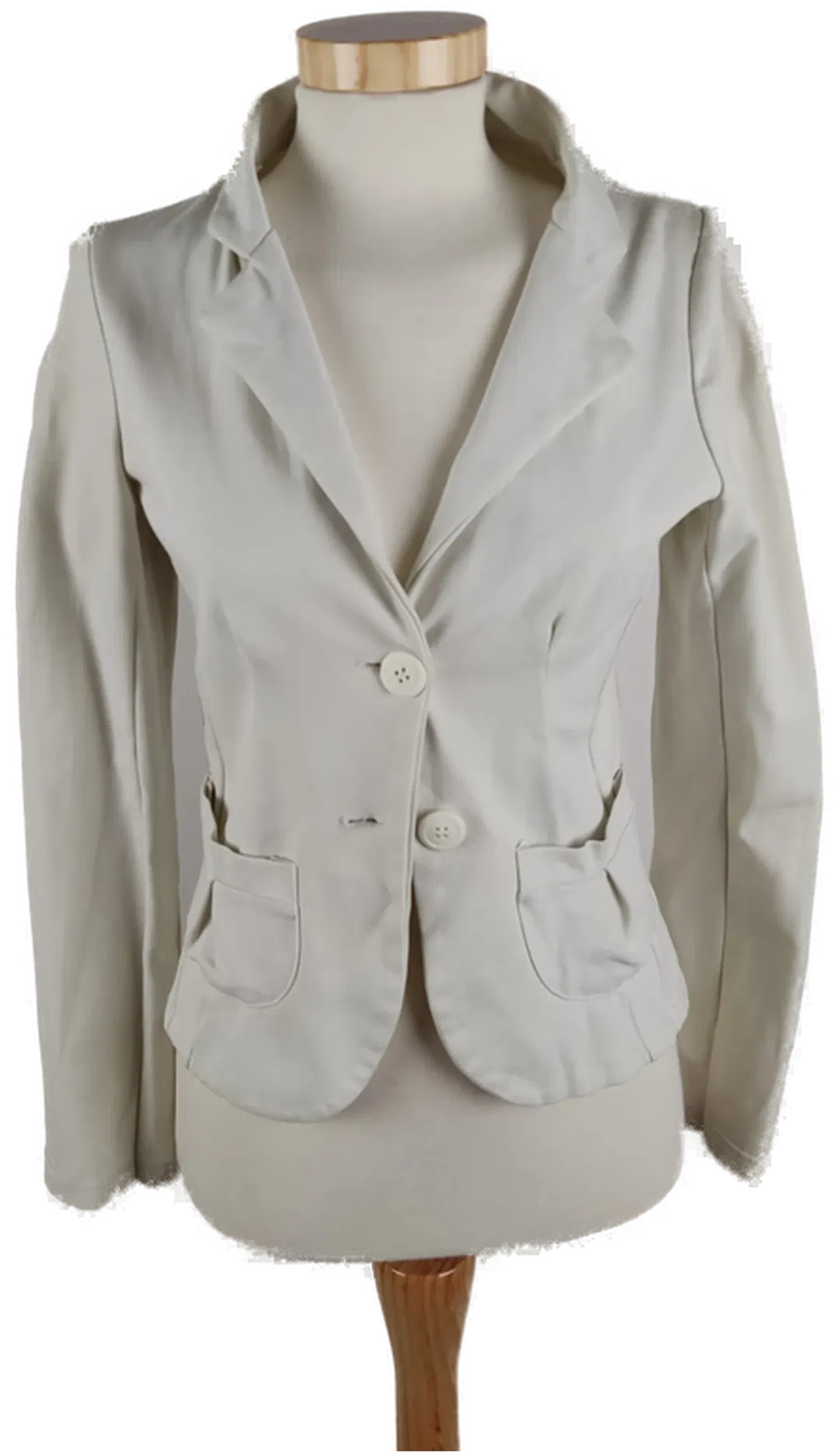 Damen Shirtblazer in Beige zum Knöpfen, Gr. S - Bild 1