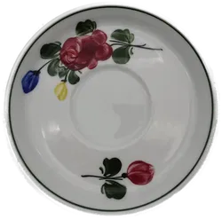 Lilien Porzellan Alpenflora Set (5 Tassen +5 Untertassen) Vintage - Bild 5