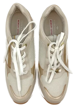 Tom Tailor Damensneaker beige/weiß Gr. 41 – Vorschau 4