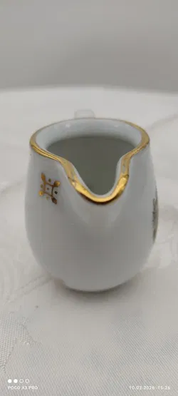 Lilien Porzellan Milchgießer Bad Gastein Goldrand | Einmaliges Unikat - Bild 5
