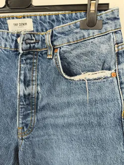 Zara, Barrel Damenjeans, Gr, 38 - Bild 2