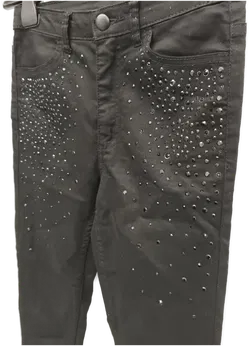 Hose mit Strass, skinny, Damen, Gr. 36, H&M - Bild 2