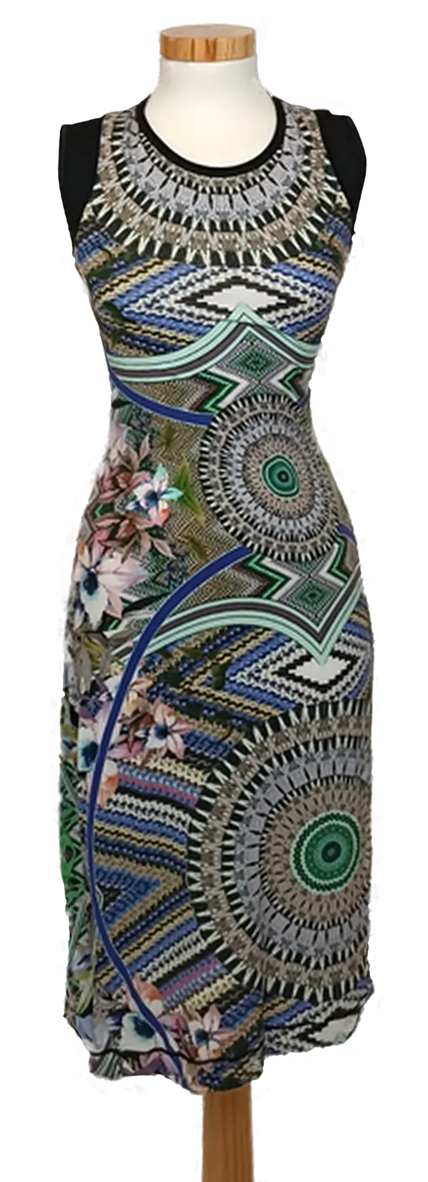 Sani Blu Midikleid gemustert Gr. 42 - Bild 1