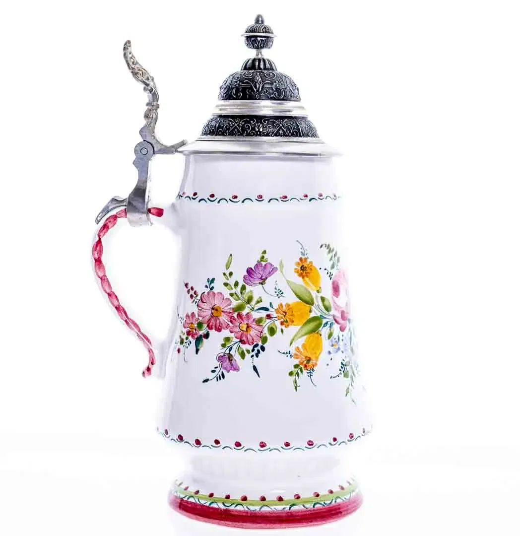 Gmundner Keramik Bierkrug mit Zinndeckel - Bild 3