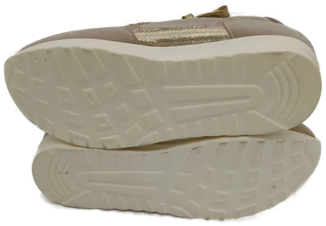 Damen Sneaker Beige Kunstfaser | Zeitloses Unikat – Bild 3