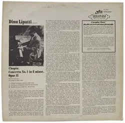 Vinyl LP - Dinu Lipatti - Chopin, Concerto No. 1 in E Minor - Bild 2