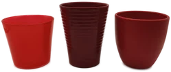 Set Rot, 3 Übertöpfe – Vorschau 2