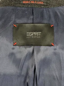 ESPRIT Herren Wollmantel, schwarz/grau - Gr. S  - Bild 4