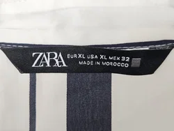 ZARA Damen Bluse mit Streifen, weiß - Gr. XL - Bild 4