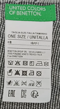 United Colors of Benetton Kinderhalstuch schwarz/weiß Gr. One Size - Bild 3
