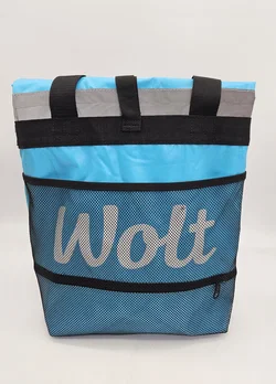 Wörkerei Upcycling WOLT Thermotasche  - blau - Bild 2