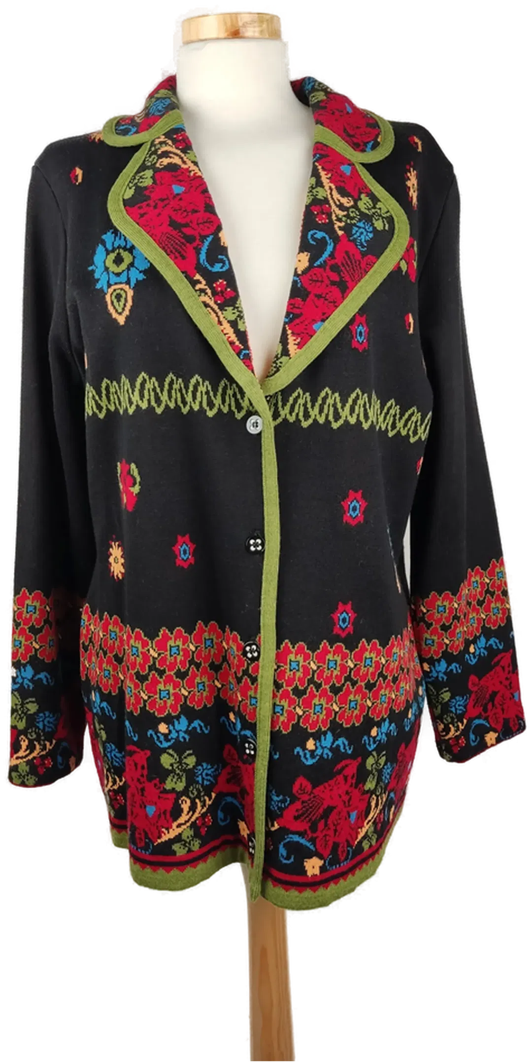 Mona Damenjacke schwarz gemustert - XL/42 - Bild 4