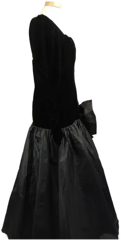 Fürnkranz Abendkleid lang  Vintage schwarz- 40/L - Bild 3