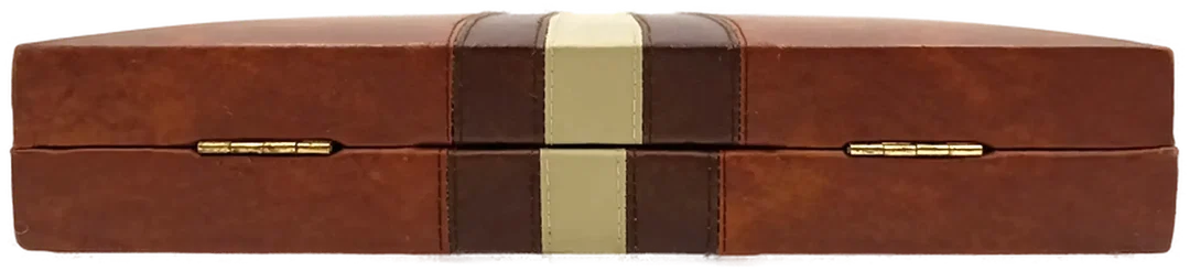 Backgammon-Spiel im Kunstlederkoffer klein – Bild 6