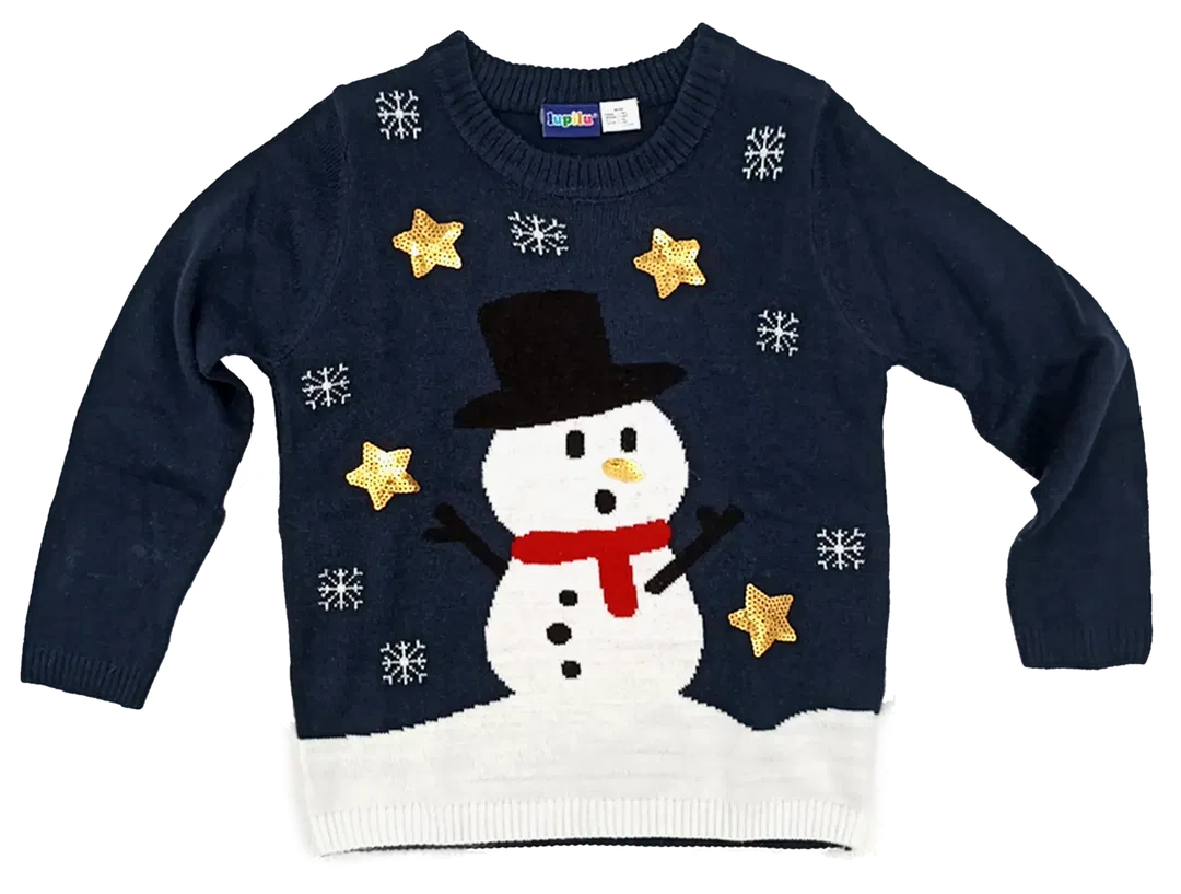 lupilu Kinder Weihnachtspullover gemustert Gr. 98/104 - Bild 1