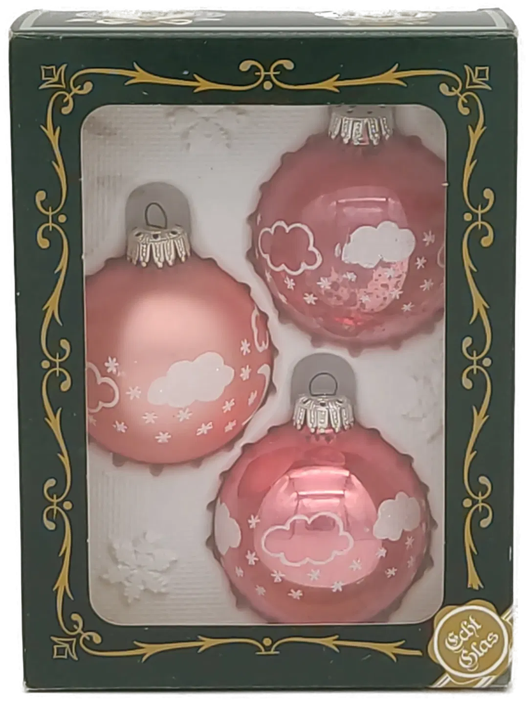 Christbaumschmuck mit Wolkenmuster in rosa - Bild 4
