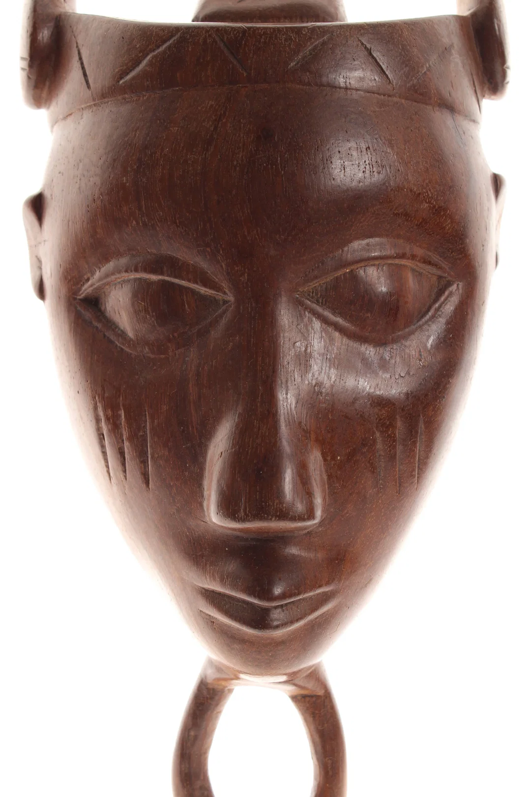 Afrikanische Holzmaske – handgeschnitzt – ca. 38,5 cm – Wandmaske / Ethno Kunst – Bild 2