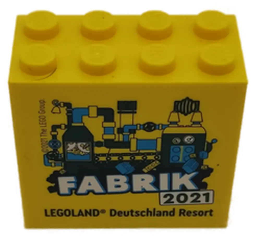Lego gelber Ziegelstein "Fabrik 2021" – Bild 2