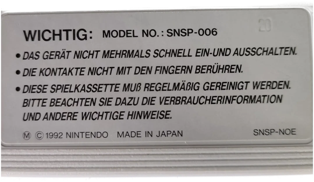 Lemmings-Modul für Super Nintendo Entertainment System, Model Nr.: SNSP-006 – Bild 3