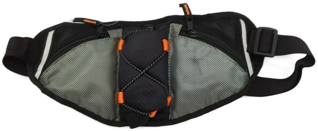 Schwarz-grauer Gürteltasche - ca. 96cm / verstellbar - Bild 1