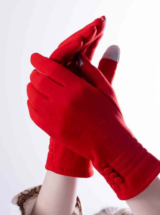 Handschuhe rot mit Handy Touch – Bild 4