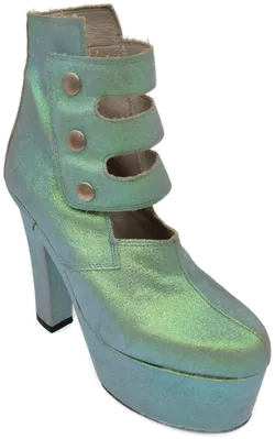 El Dantes Damen Glitter Plateau-Boots, türkis - Gr. 39 - Bild 2