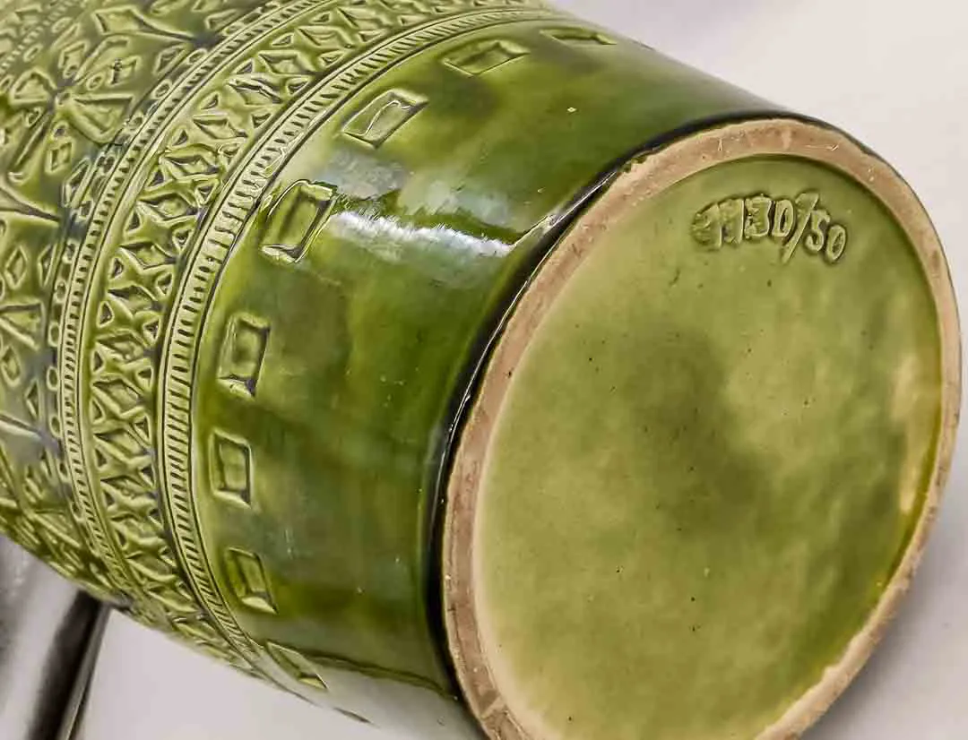 Bodenständer-Vase West Germany – Prachtstück in Olivgrün – Bild 4