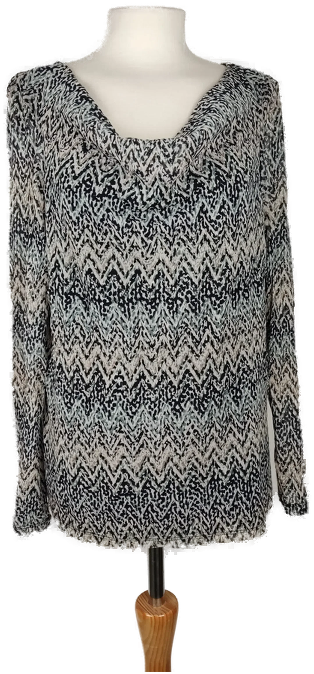 s.Oliver Bluse Gr.44 Langarm Zickzack |  Wie Neu - Bild 4