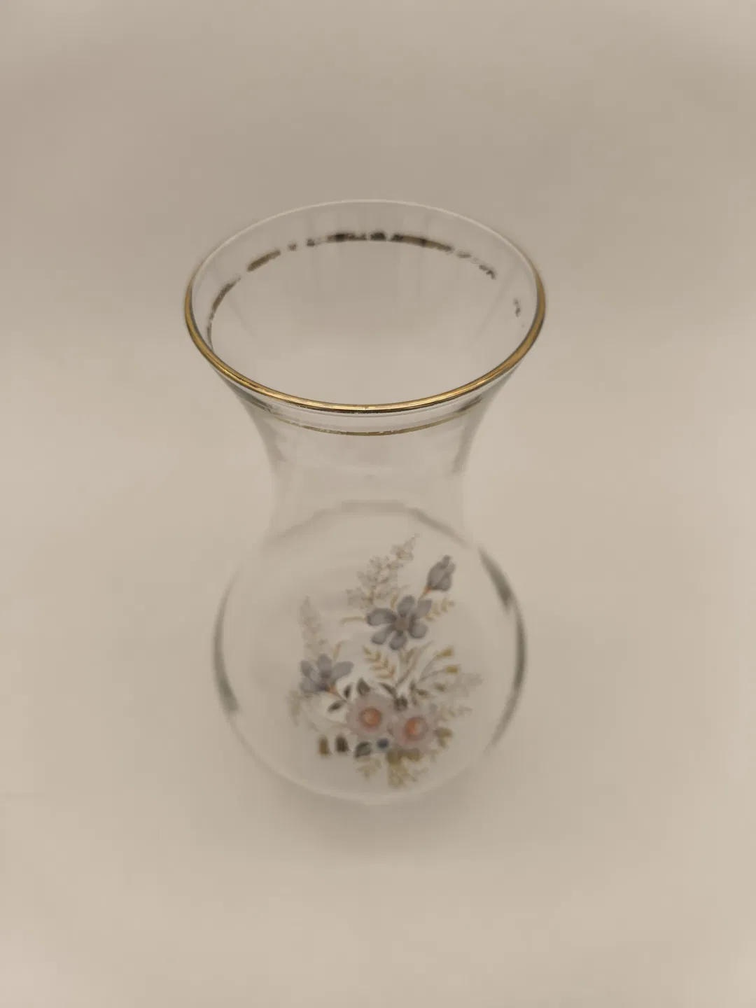 zarte Glasvase mit Golddekor, vintage - Bild 4