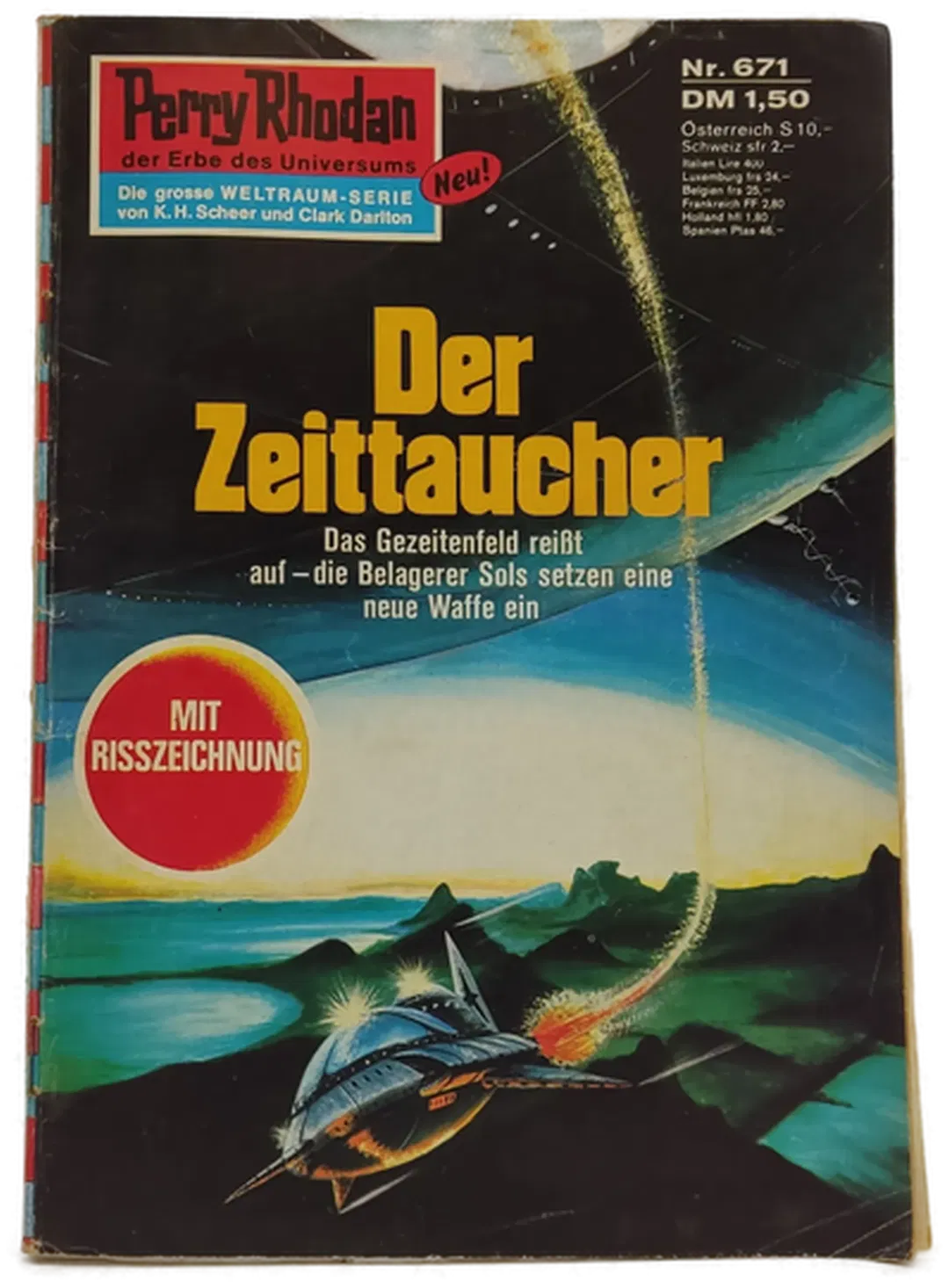  Romanheft Perry Rhodan Der Zeittaucher Erstauflage Nr.671 - Bild 1