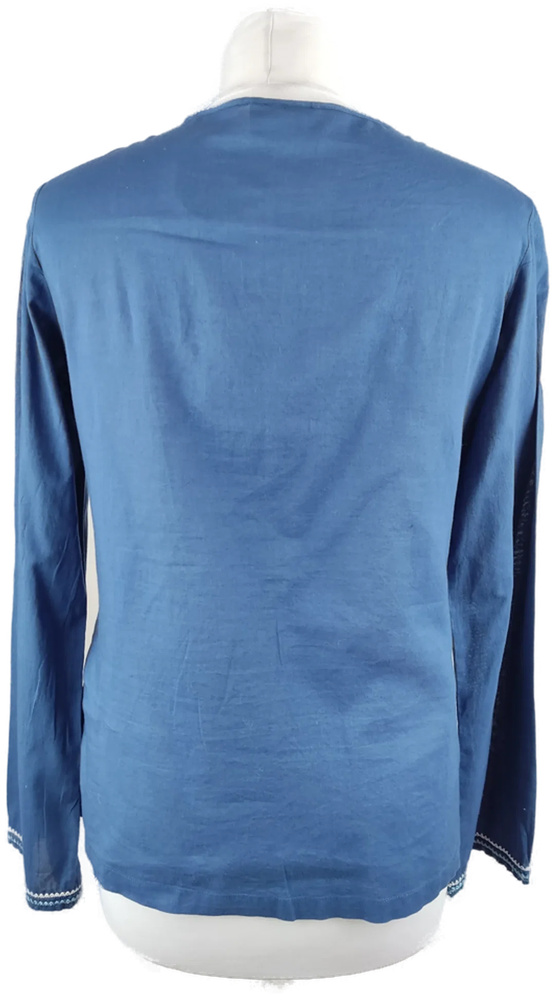 Authentic Style Bluse Damen M/38 Blau | Bestickter Retro-Charme – Bild 3